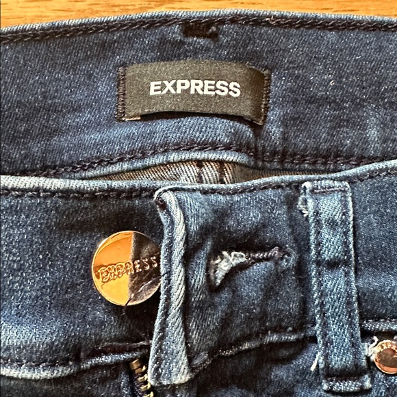 Express High Rise Skinny Jeans - 2R Dark Wash - Picture 2 of 6
